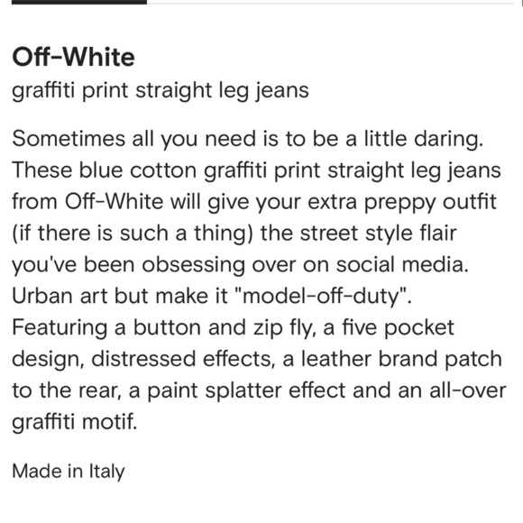 Off-White graffiti jeans - Picture 9 of 13